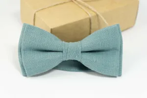 Mint grey wedding bow tie | Mint grey mens and boys bow ties