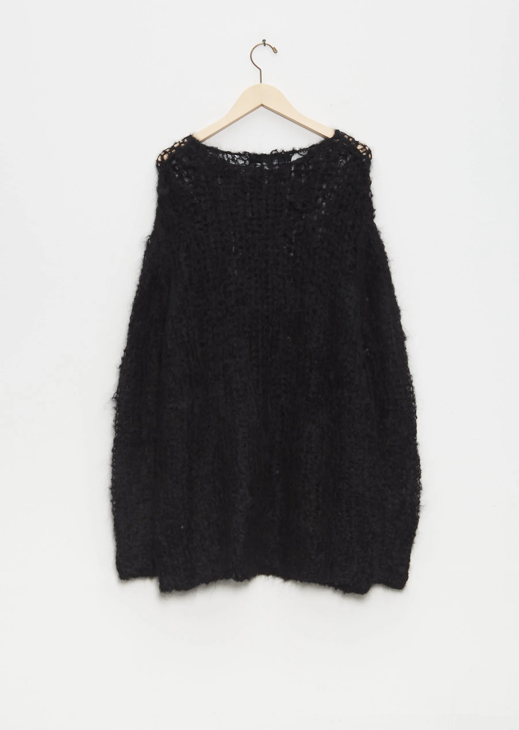 Mohair Wool Ribbed Sweater