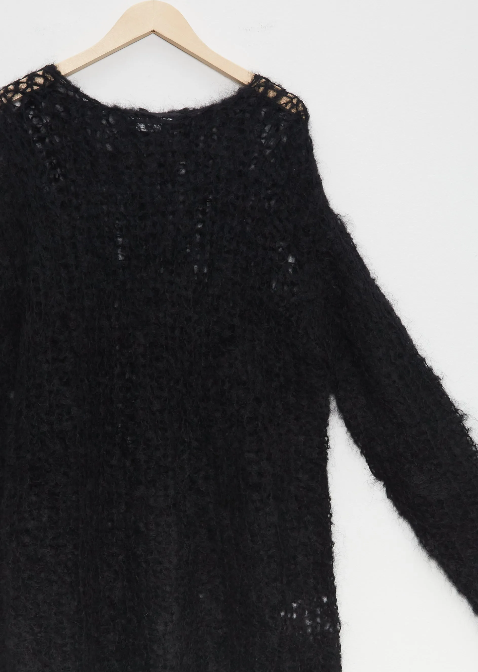 Mohair Wool Ribbed Sweater