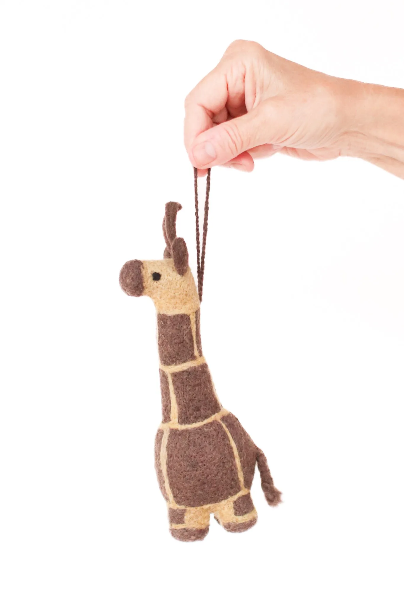 Ollie Giraffe Ornament, Onionskin and Rich Eucalyptus Bark