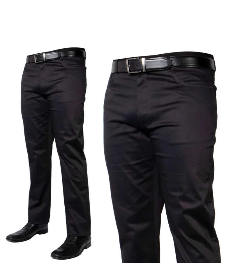 Prestige Black Men's Jeans Classic Fit Stretch Material