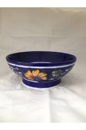 Ram Gopal Blue Pottery Handcrafted 'Bowls' Blue serving bowls