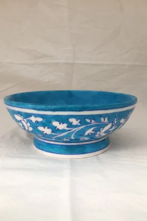 Ram Gopal Blue Pottery Handcrafted 'Bowls' Light Blue serving bowls-A