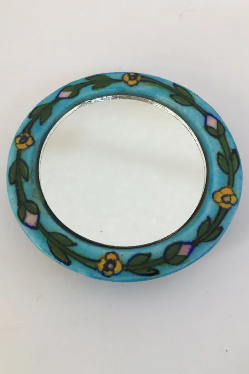 Ram Gopal Blue Pottery Handcrafted 'Pocket Mirror ' Blue Mirror-90