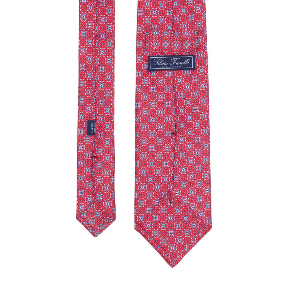 Red Knight Shield Duchesse Silk Tie