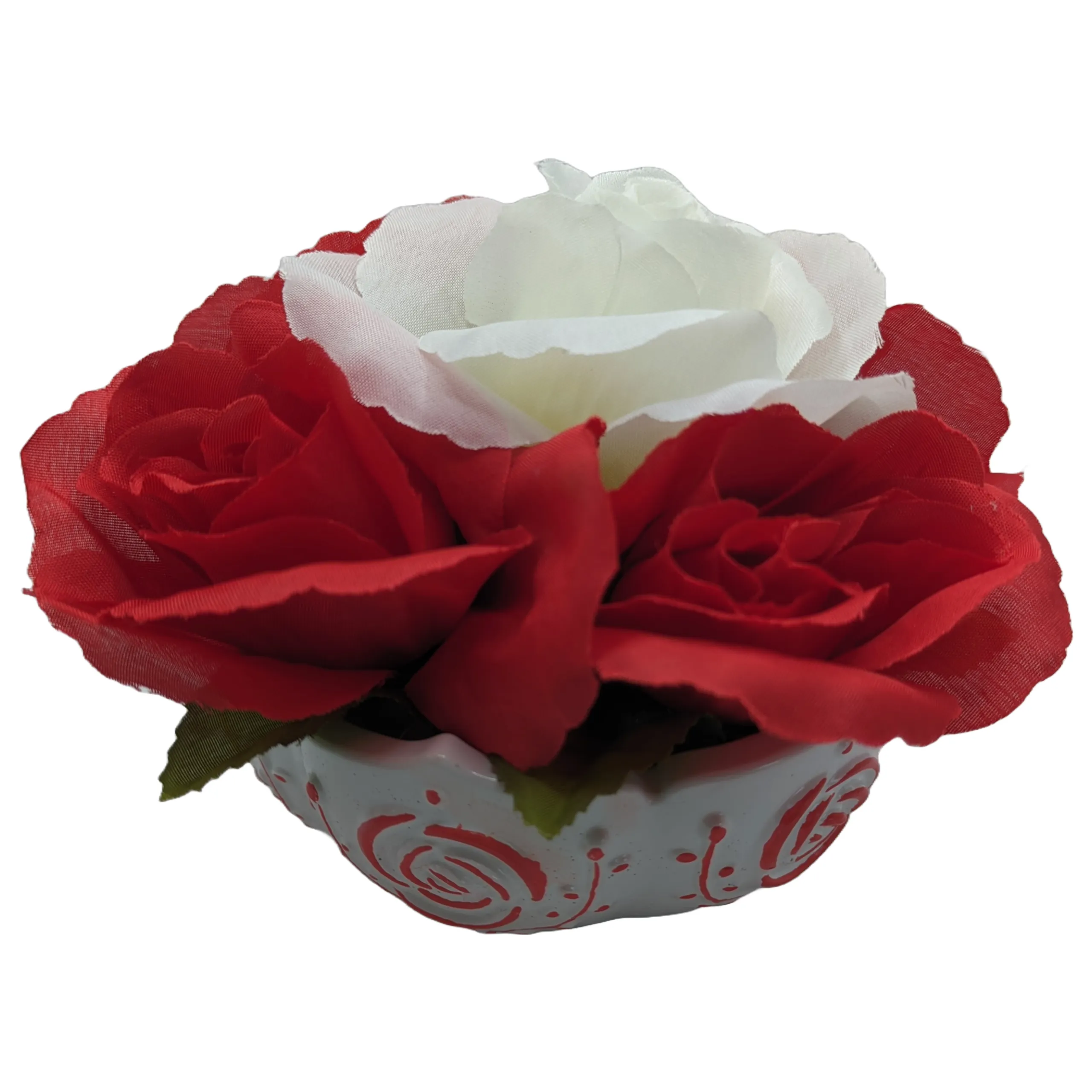 Rose Bowl - Handmade Craft Ceramics Bowl & Rose Bouquet