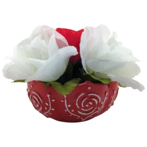 Rose Bowl - Handmade Craft Ceramics Bowl & Rose Bouquet