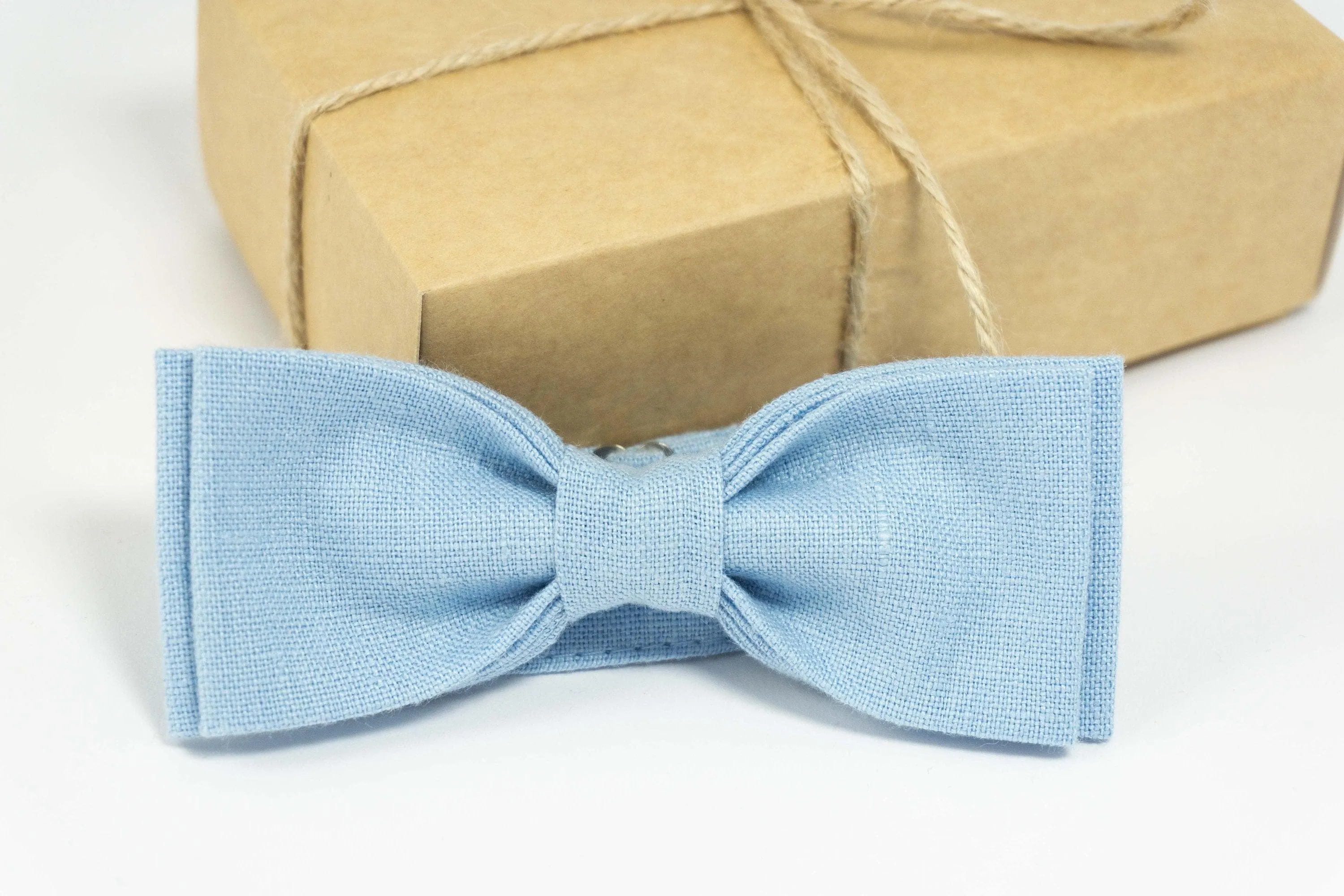 Sky blue wedding bow ties for groomsmen | Sky blue baby bow tie