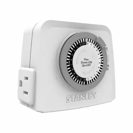 Stanley TimeIt Twin 2-Outlet Grounded Indoor Mechanical Timer