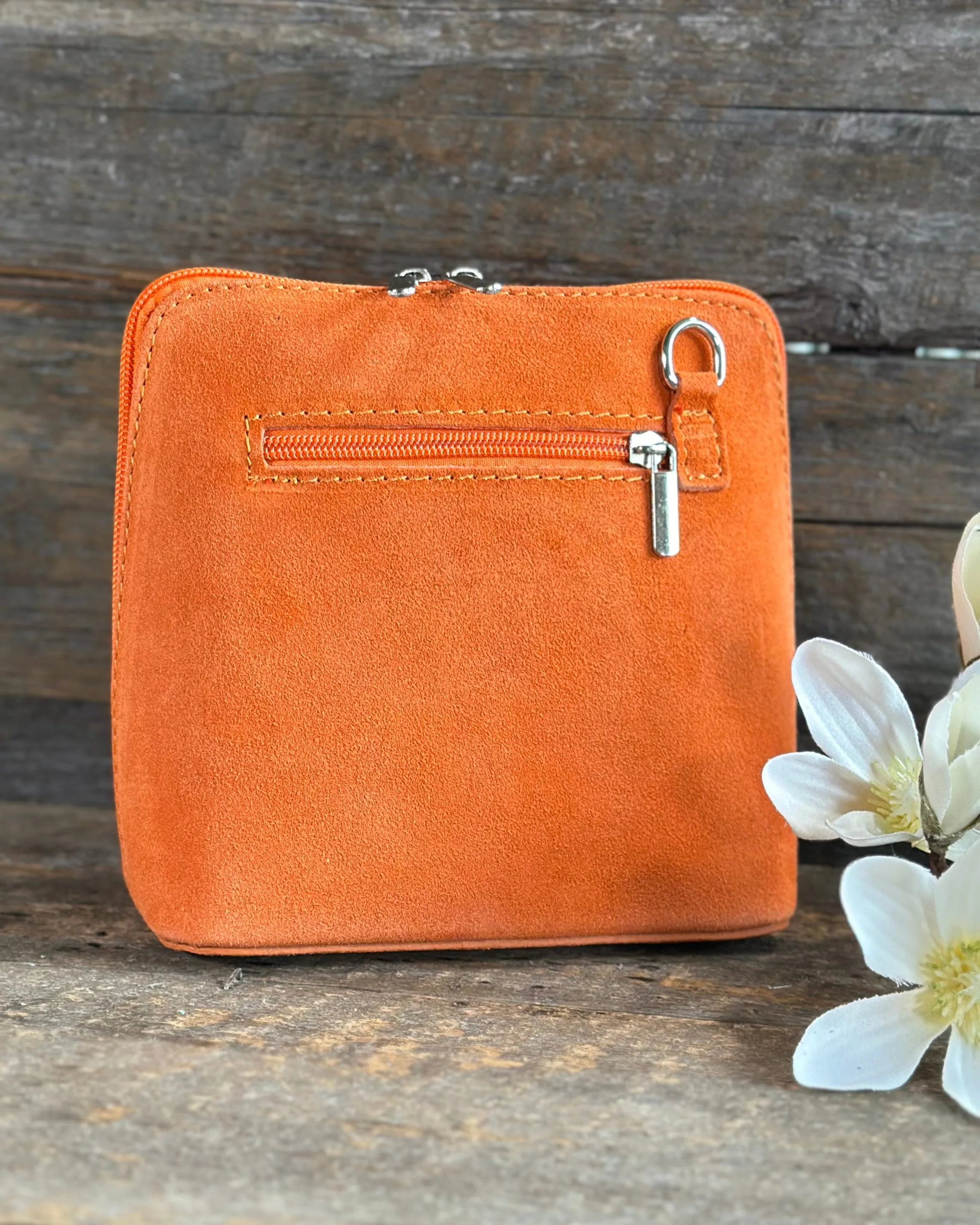 Suede Vera Pelle Bag - Orange