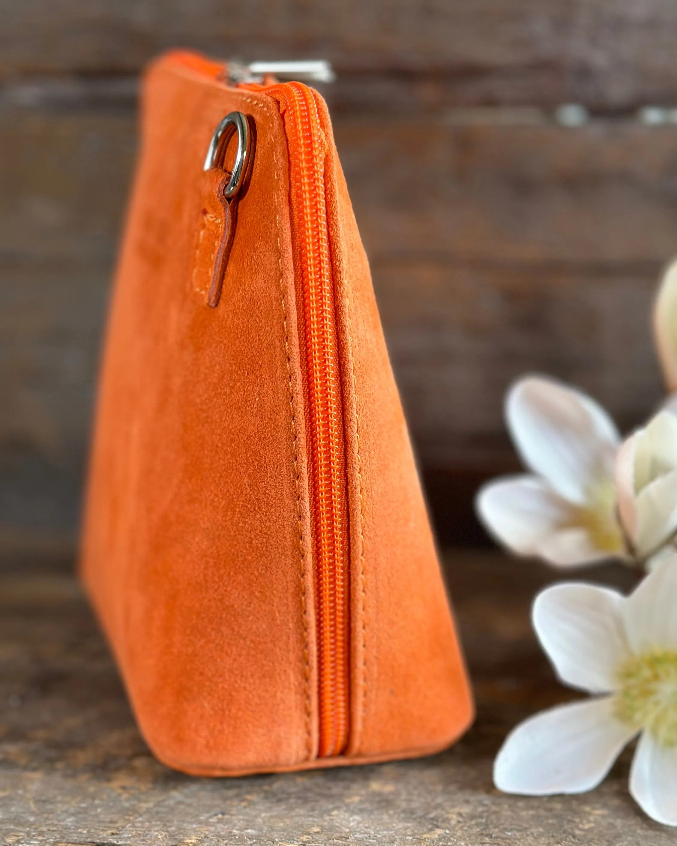 Suede Vera Pelle Bag - Orange