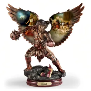 The Bradford Exchange CASSIEL: SPEED OF GOD Archangels of Light Bronze Religious Sculpture Collection Issue #20 by Howard David Johnson 10-inches