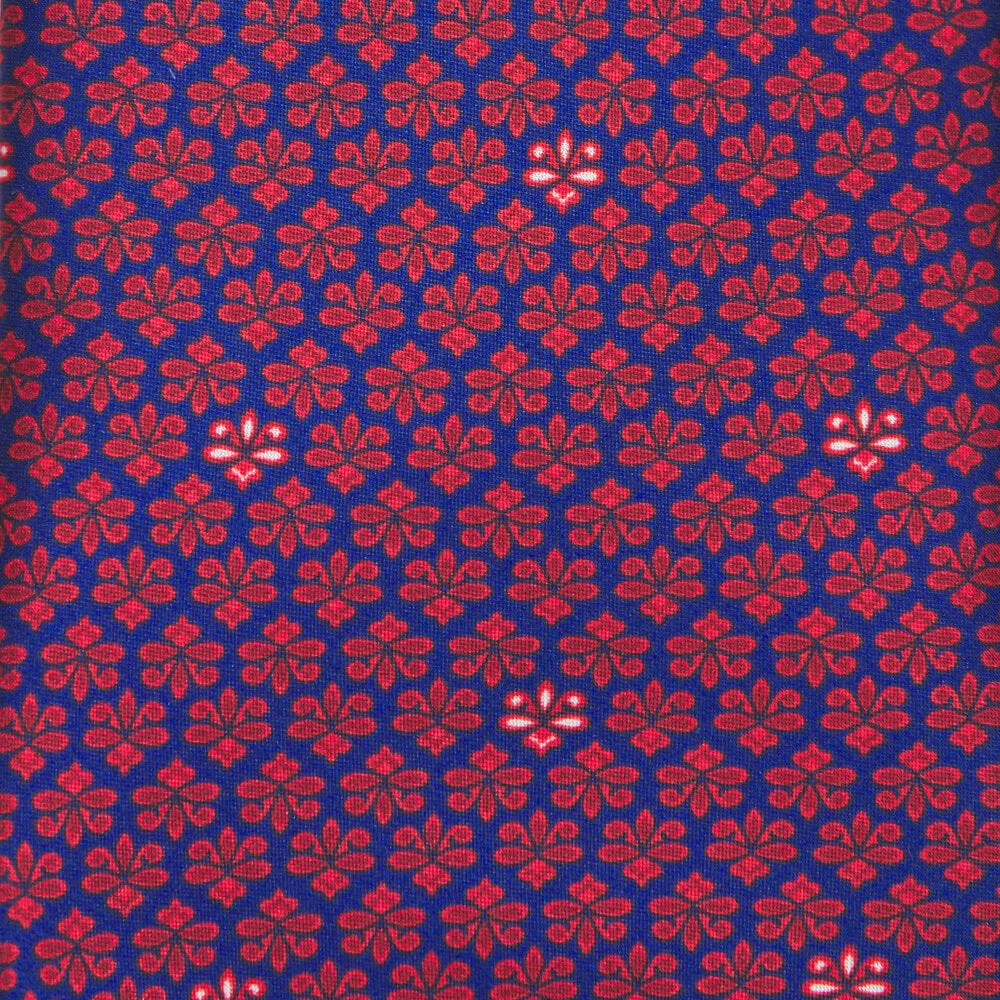 The Lily of Florence Red and Blue Duchesse Silk Tie