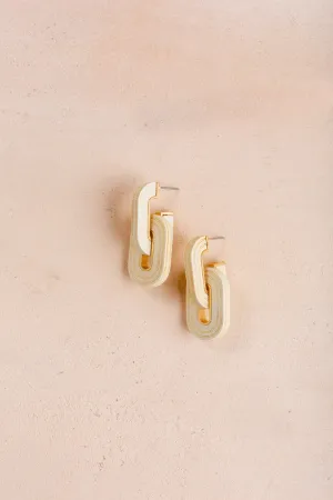 Vicky Wooden Linked Earrings